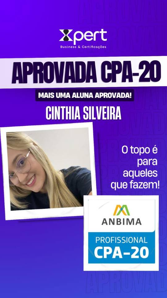 Cinthia Silveira — Aprovada CPA-20